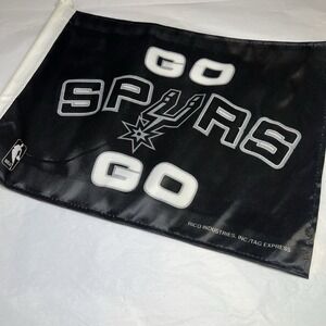 San Antonio Spurs NBA Licensed 11 X 14 Window Mount 2-Sided Car Flag